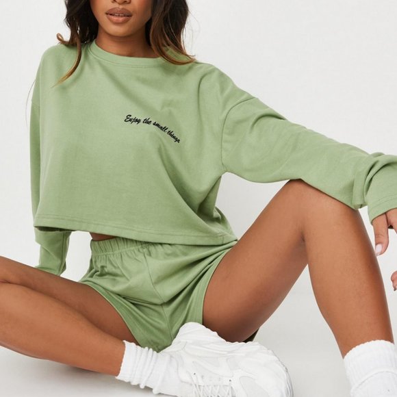 Green Enjoy The Small Things Loungewear Set - Picture 2 of 2